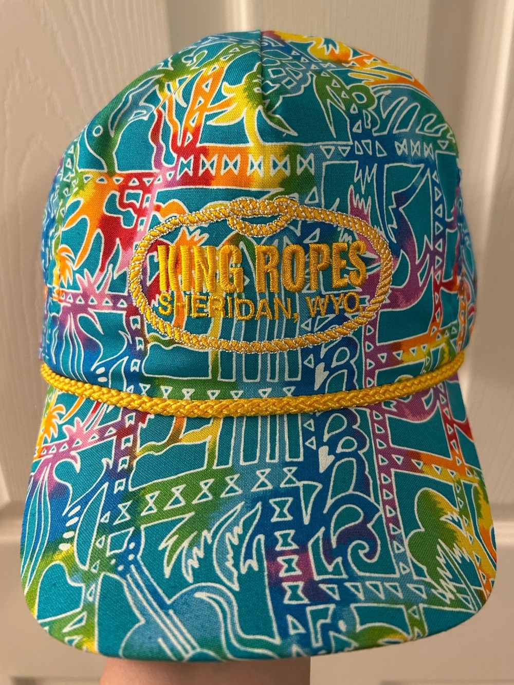 King Ropes Sheridan Wyoming Colorful Cattle Trucker Hat Os